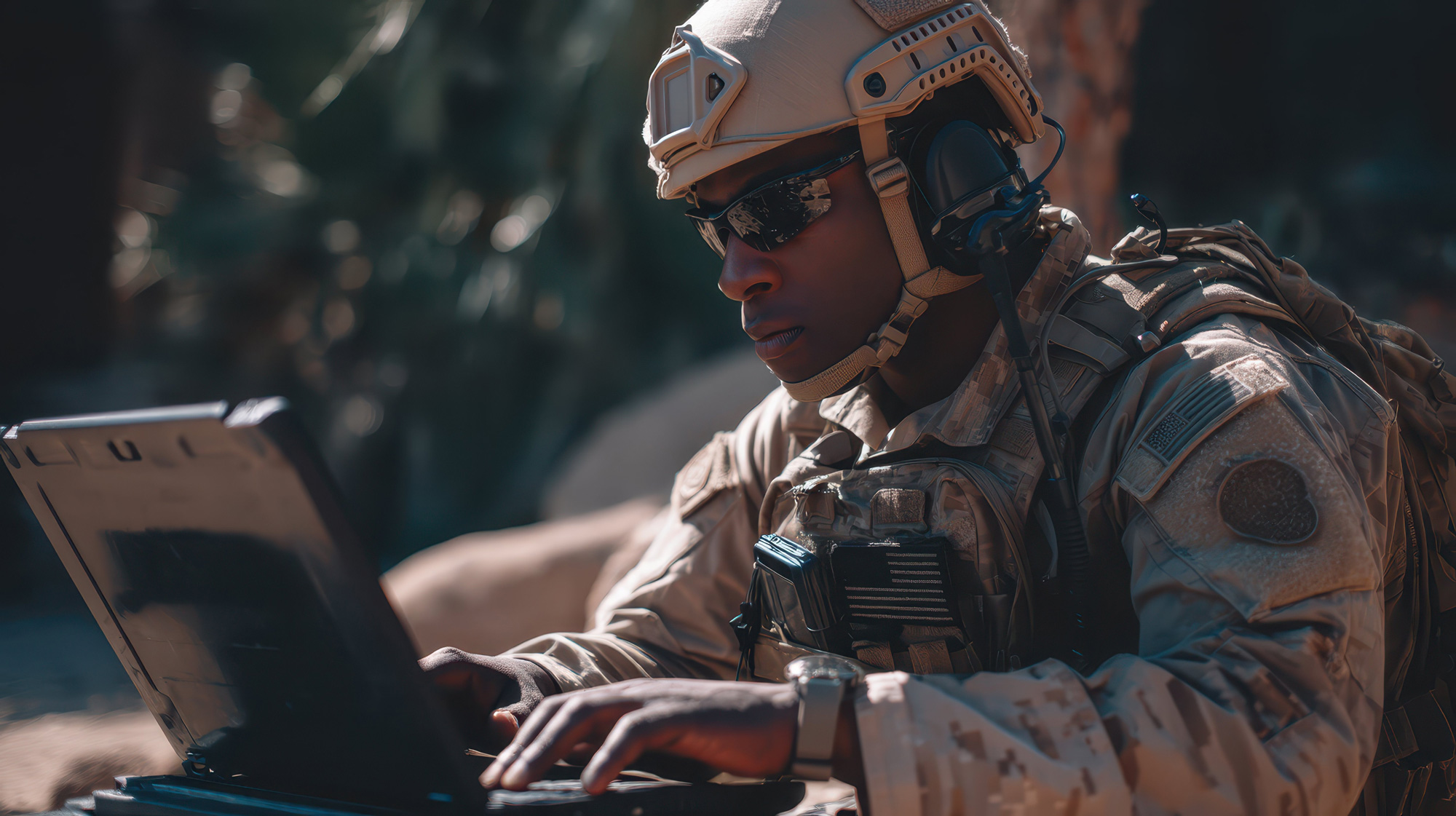 Soldier using GME's Millton in the field